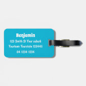 Étiquette À Bagage Illustration de la petite tortue de mer (Dos horizontal)