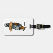 Étiquette À Bagage Illustration de l'aigle à faucon orné (Devant horizontal)