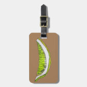 Étiquette À Bagage Illustration de l'aquarelle de fruit en tranches d (Devant Vertical)