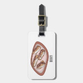 Étiquette À Bagage Illustration de l'éclair de chocolat (Devant Vertical)