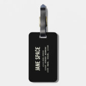 Étiquette À Bagage Illustration de l'univers 3d de la planète jaune P (Dos Vertical)