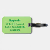 Étiquette À Bagage Illustration de mignonne guava feijoa (Dos horizontal)