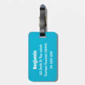 Étiquette À Bagage Illustration de mignons baleines et voiliers (Dos Vertical)