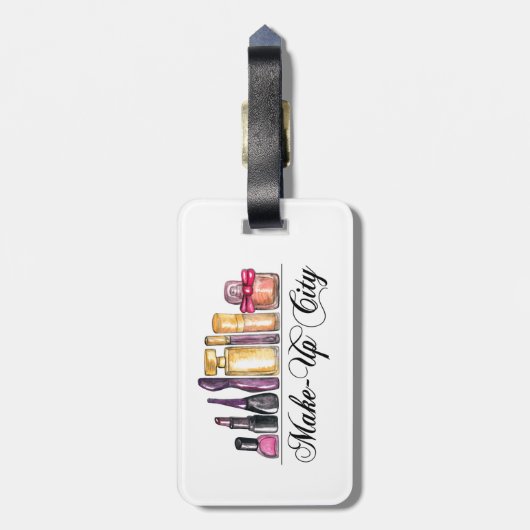 Étiquette À Bagage Illustration de mode Aquarelle Acrylique Horloge m (Dos Vertical)