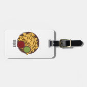 Étiquette À Bagage Illustration de Nachos (Devant horizontal)