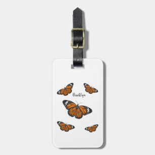 Étiquette À Bagage Illustration de papillon monarque