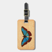 Étiquette À Bagage Illustration de papillon vintage (Devant Vertical)