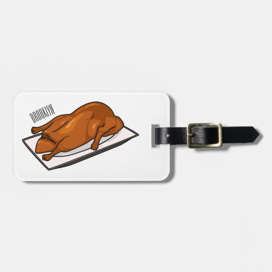 Étiquette À Bagage Illustration de Peking duck (Devant horizontal)