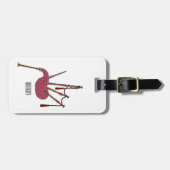 Étiquette À Bagage Illustration de pipes (Devant horizontal)