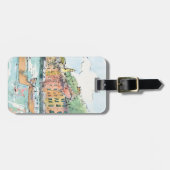 Étiquette À Bagage Illustration de port de Porofino (Devant horizontal)