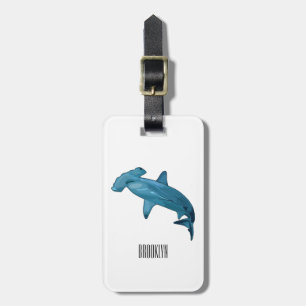 Étiquette À Bagage Illustration de requin marteau