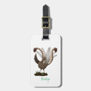 Étiquette À Bagage Illustration de superbe et superbe lyrebird