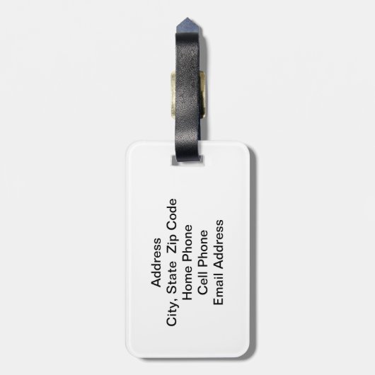 Étiquette À Bagage Illustration de tennis unique (Dos Vertical)