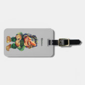 Étiquette À Bagage Illustration de troll drôle scandinave aquarelle (Devant horizontal)