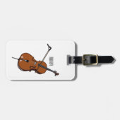 Étiquette À Bagage Illustration de violoncelle (Devant horizontal)