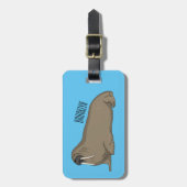 Étiquette À Bagage Illustration de Walrus (Devant Vertical)