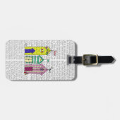 Étiquette À Bagage Illustration des Beach Huts 1 (Devant horizontal)