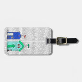 Étiquette À Bagage Illustration des Beach Huts 2 (Devant horizontal)