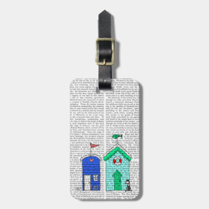 Étiquette À Bagage Illustration des Beach Huts 2