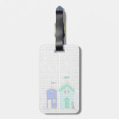 Étiquette À Bagage Illustration des Beach Huts 2 (Dos Vertical)