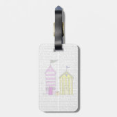 Étiquette À Bagage Illustration des Beach Huts 3 (Dos Vertical)