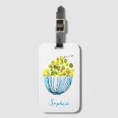 Étiquette À Bagage Illustration des fruits de l'aquarelle des raisins (Devant Vertical)