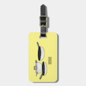 Étiquette À Bagage Illustration des jeux de cuisine (Devant Vertical)