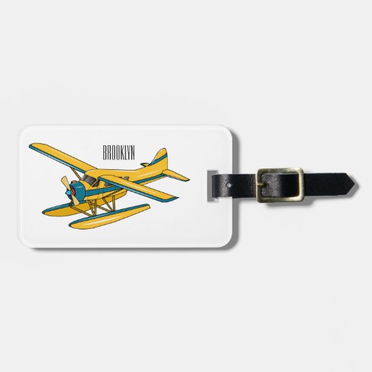 Étiquette À Bagage Illustration d'hydravion (Devant horizontal)