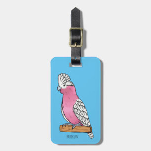 Étiquette À Bagage Illustration d'oiseau de Galah