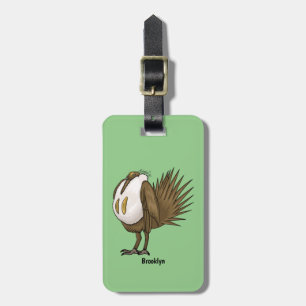 Étiquette À Bagage Illustration d'oiseau de tétras des armoises