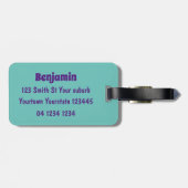 Étiquette À Bagage Illustration drôle de réfrigérateur (Dos horizontal)