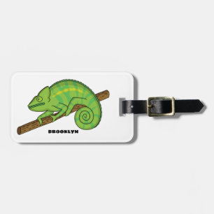 Étiquette À Bagage Illustration du caméléon de la parson