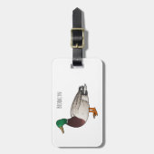 Étiquette À Bagage Illustration du canard de Majard (Devant Vertical)