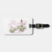 Étiquette À Bagage Illustration du château d'amour flottant Imaginair (Devant horizontal)