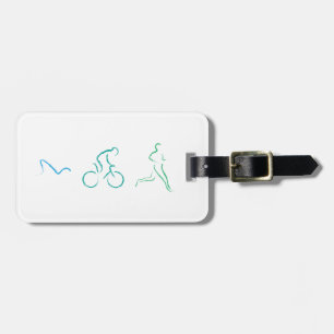Étiquette À Bagage Illustration du cool de triathlon