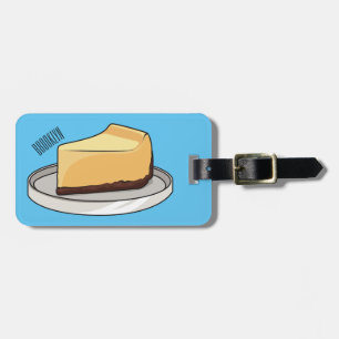 Étiquette À Bagage Illustration du dessin animé Cheesecake