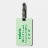 Étiquette À Bagage Illustration du dragon de Komodo (Dos Vertical)