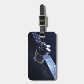 Étiquette À Bagage Illustration Du Dragon Xl Spacecraft. (Devant Vertical)