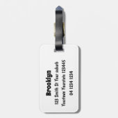 Étiquette À Bagage Illustration du joli joyeux tracteur agricole vert (Dos Vertical)