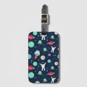 Étiquette À Bagage Illustration du Motif spatial (Devant Vertical)