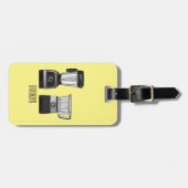 Étiquette À Bagage Illustration du processeur et du mixeur alimentair (Devant horizontal)