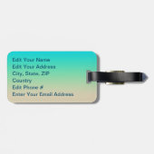 Étiquette À Bagage Illustration du quai de Huntington Beach customisé (Dos horizontal)