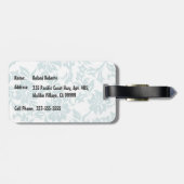 Étiquette À Bagage Illustration du Surf hawaïen Woody Wave (Dos horizontal)