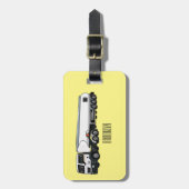 Étiquette À Bagage Illustration du transport de carburant par camion- (Devant Vertical)