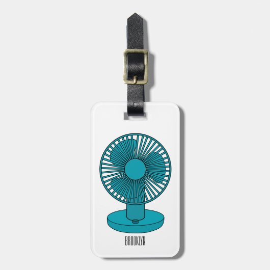 Étiquette À Bagage Illustration du ventilateur (Devant Vertical)