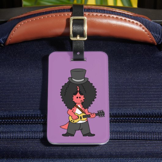 Étiquette À Bagage Illustration D'Un Allosaurus Habillé En Étoile Roc (Insitu Rectoal 2)