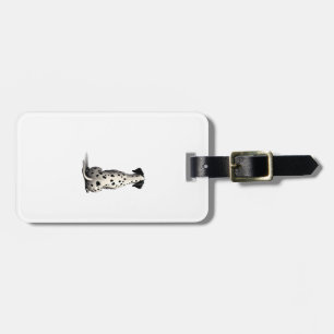 Étiquette À Bagage Illustration d'un chien dalmatien vintage vu de de