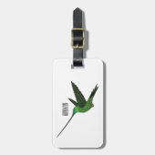 Étiquette À Bagage Illustration d'un colibri à bec épée (Devant Vertical)