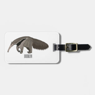 Étiquette À Bagage Illustration d'un dessin animé d'Anteater