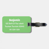 Étiquette À Bagage Illustration d'un diable de Tasmanie affamé (Dos horizontal)